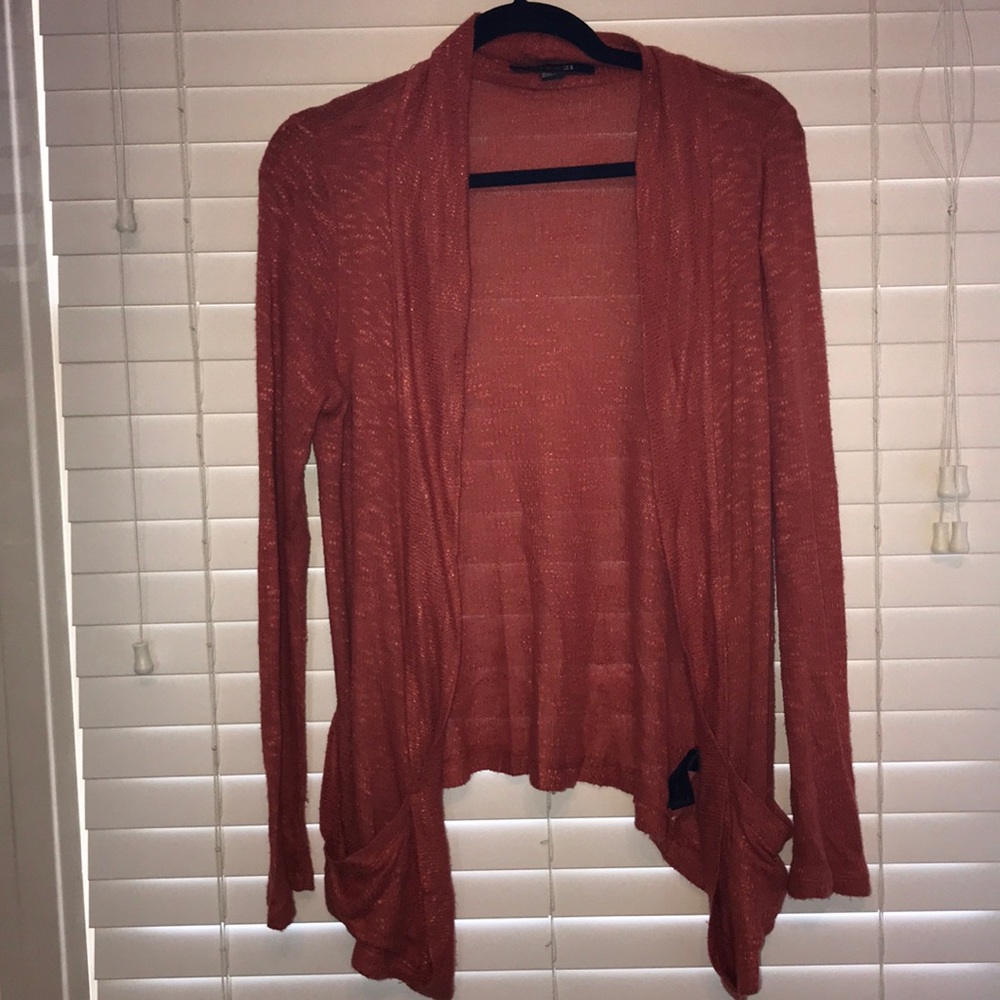 burnt orange Forever 21 cardigan